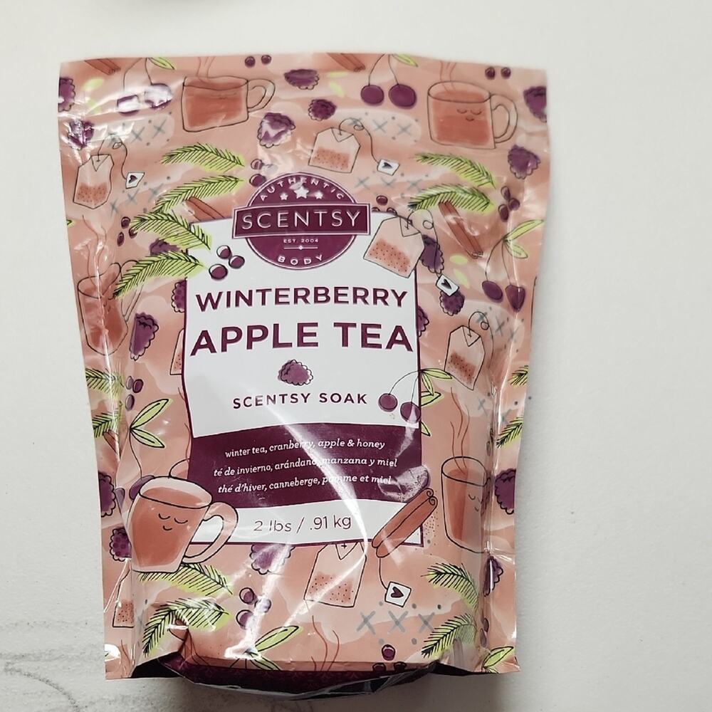 Scentsy Winterberry Apple Tea Bath Soak - Pink and Purple